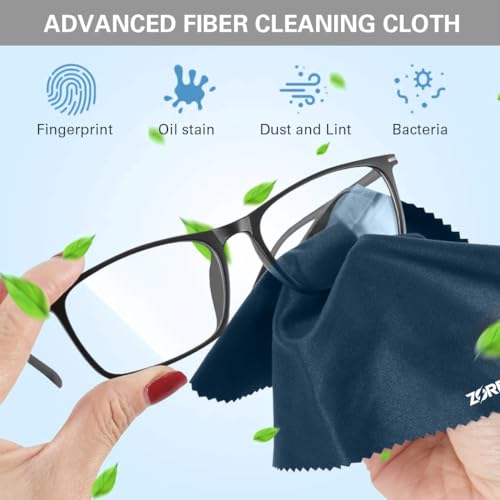 ZORBES® Care Touch Microfiber Cleaning Cloths, 6 Pack - Cleans Glasses, Lenses, Phones, Screens, Other Delicate Surfaces ZORBES® Care Touch Microfiber Cleaning Cloths, 6 Pack - Cleans Glasses, Lenses, Phones, Screens, Other Delicate Surfaces